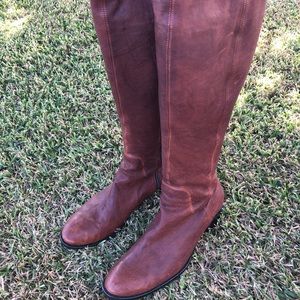 Sigerson Morrison Knee High Brown Leather Boots
